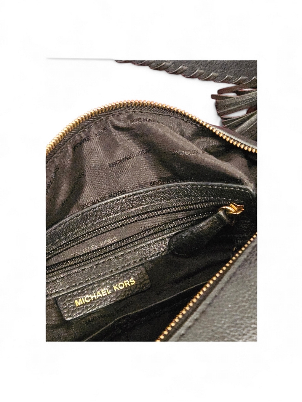 Michael Kors Lauryn Large Hobo Shoulder Bag - Black Leather ~ EUC - Picture 7 of 8